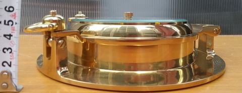 真鍮製舷窓形気圧計HP210B　Φ24cm/�株ｿ船模型スタジオM