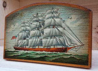 板絵 帆船1850年　少し斜めからから/�株ｿ船模型スタジオM