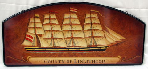 板絵・帆船（イタリア製） 『COUNTY OF LINLITHGOU』/(株)帆船模型スタジオＭ
