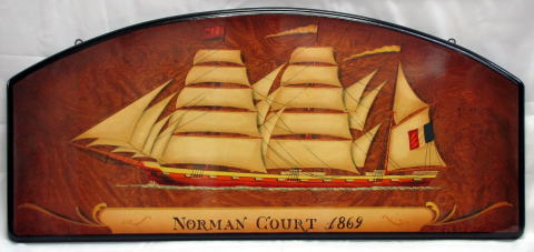 板絵・帆船『NORMAN COURT 1869』（イタリア製）/(株)帆船模型スタジオＭ