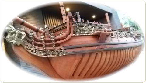 木製帆船模型完成品『ロイヤルキャロライン号』構造模型/㈱帆船模型スタジオM