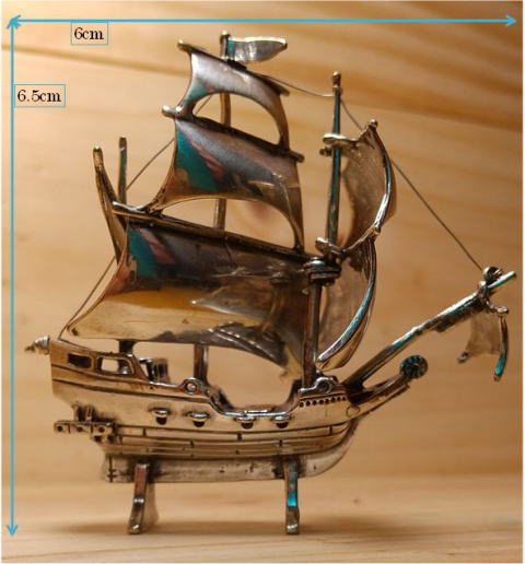 帆船模型　ｽﾀｰﾘﾝｸﾞｼﾙﾊﾞｰ925(銀製)CH119ゴールデンハインド/�株ｿ船模型スタジオM