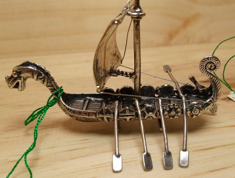 帆船模型　ｽﾀｰﾘﾝｸﾞｼﾙﾊﾞｰ925(銀製)CH304バイキング船小さい方/�株ｿ船模型スタジオM