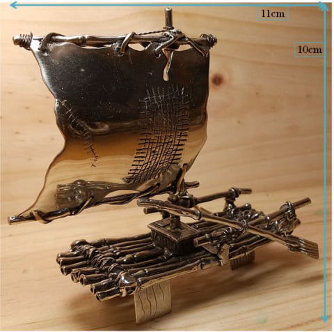 帆船模型　ｽﾀｰﾘﾝｸﾞｼﾙﾊﾞｰ925(銀製)CH330筏船/�株ｿ船模型スタジオM