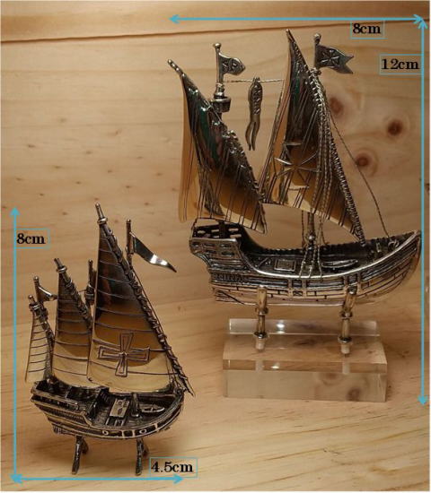 帆船模型　ｽﾀｰﾘﾝｸﾞｼﾙﾊﾞｰ925(銀製)CH333-CH338/�株ｿ船模型スタジオM