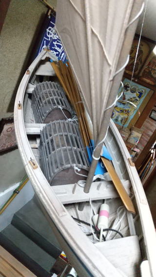 木製帆船模型（完成品）海老漁船56cm/�株ｿ船模型スタジオＭ