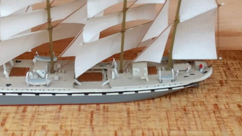 ピューターシップモデル『フランス�U』船尾側甲板上/�株ｿ船模型スタジオM