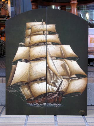 イタリア製帆船デザイン壁掛けラック/(株)帆船模型スタジオＭ